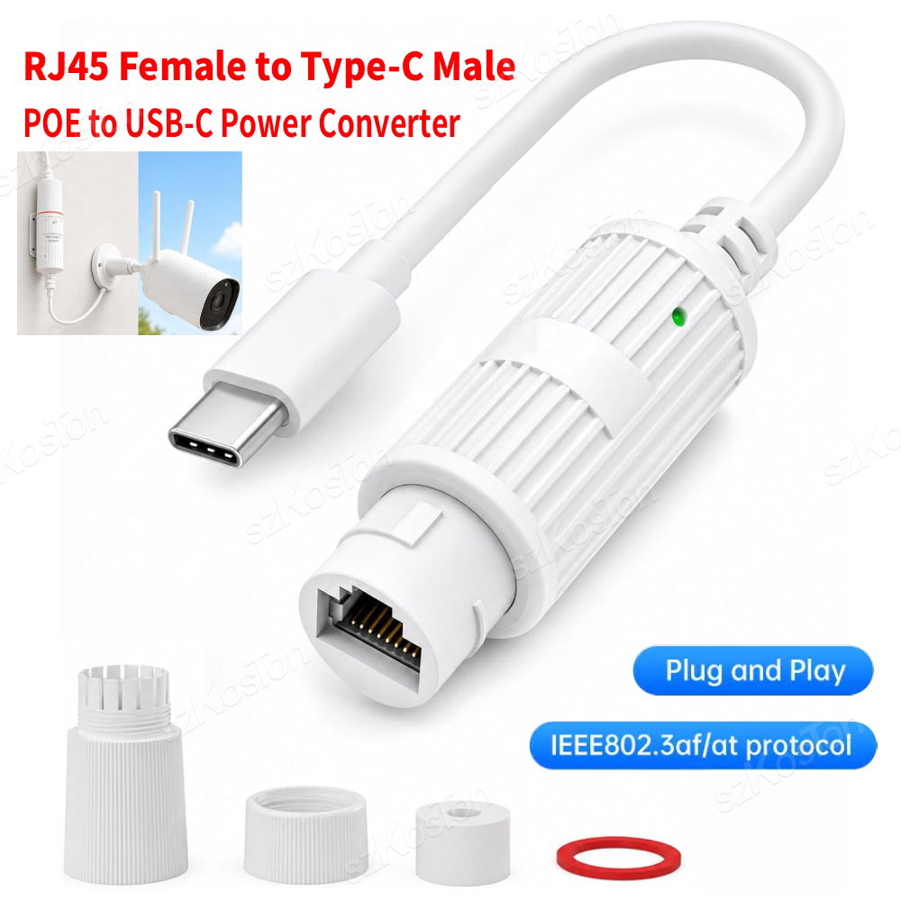 Outdoor Power Adapter Usb - Преобразователь питания POE в USB-C, адаптер