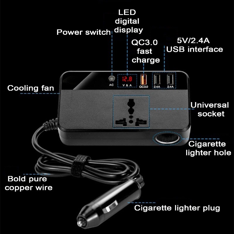 Портативный автомобильный инве – обзор и цена Outdoor Power Adapter Usb
